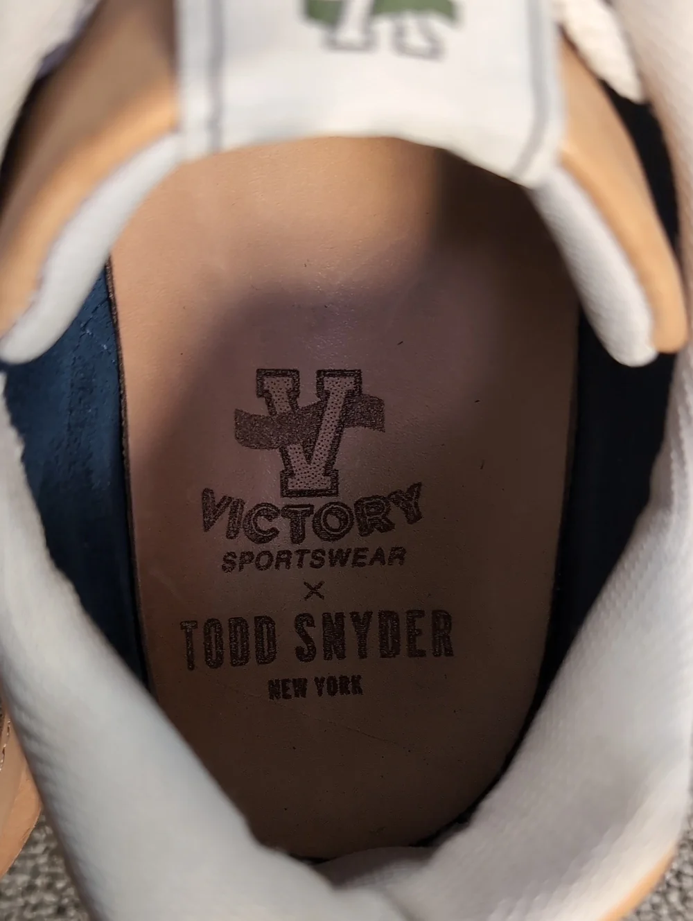 Todd Snyder x Victory Sportswear Speed Runner Sneaker in Blue Suede USA Made 9.0